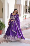 KA 5059 Gold Crush With Multi Thread Embroidery Zari Sequins Work Lehenga With Blouse Dupatta Bulk Orders In India